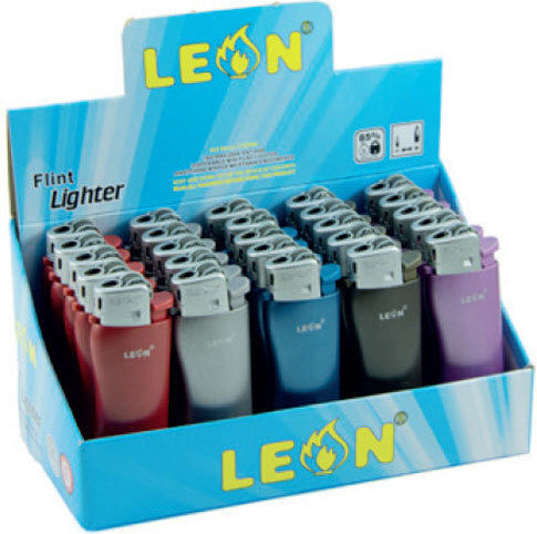Leonflame Mini Metallic Colours Flame Lighter 25 Pieces (Miscellaneous Colours)