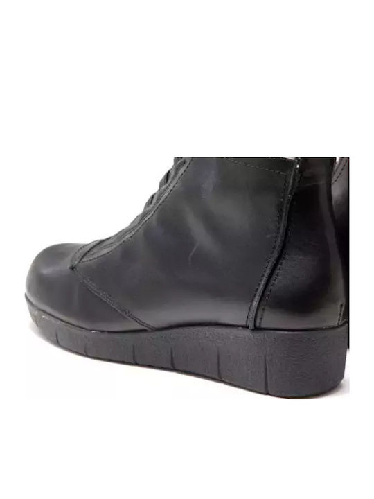 Leather Women's Ankle Boots Black