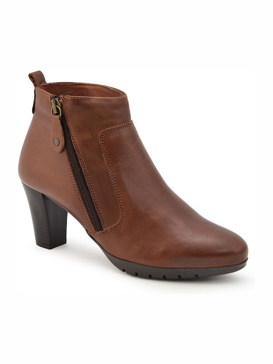 Leder Stiefeletten Damen Braun