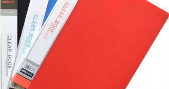 Salko Paper Clipboard Flexible with 20 plastic sleeves Slides for Paper A4 (Μiscellaneous colours) 1pcs 3182