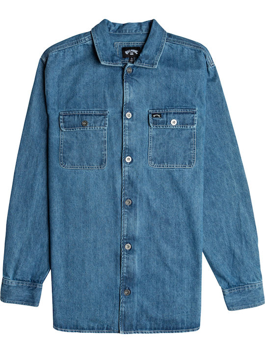 Ridge Camasa Barbati Mânecă Lungă Denim Overshirt OCS/OCEAN WASH