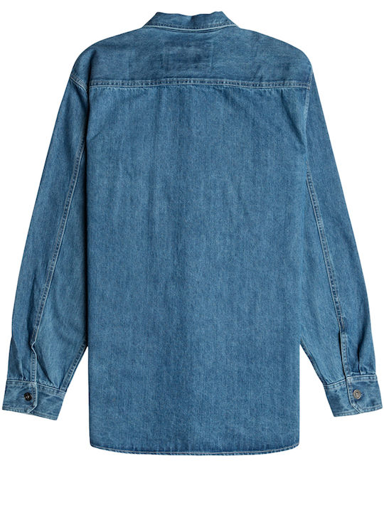 Ridge Camasa Barbati Mânecă Lungă Denim Overshirt OCS/OCEAN WASH