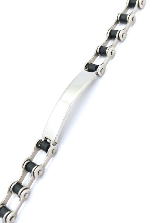 PS Silver Bracelet Chain made of Leather