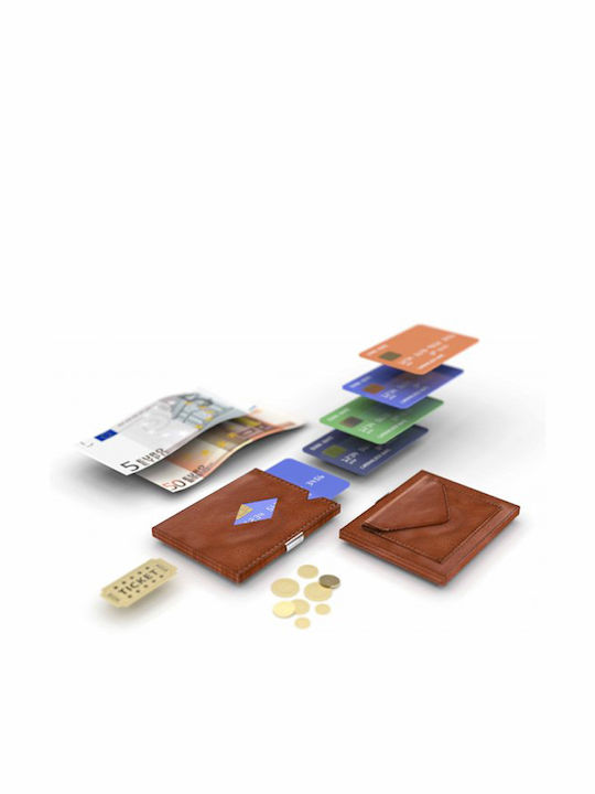 Дървен Мъжки Портфейл За Карти С RFID И Със Слайд Механизъм Черен