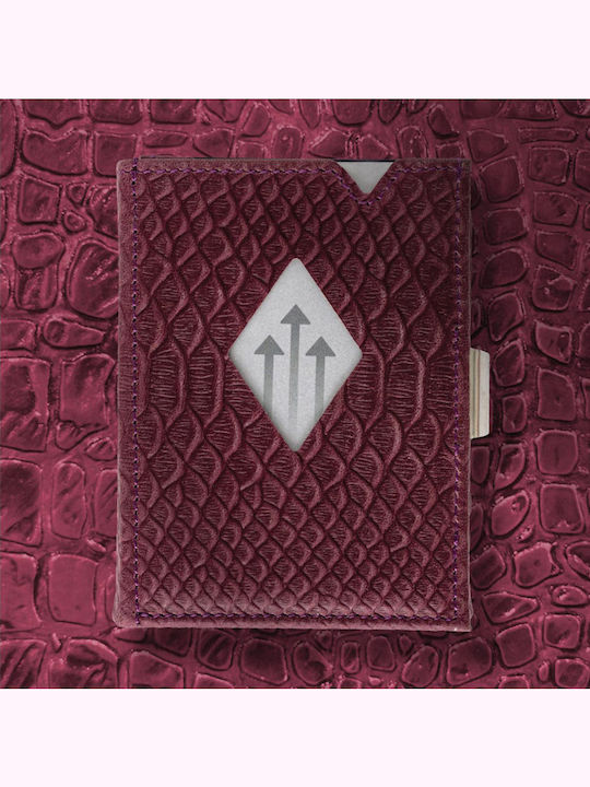 Portofel bărbătesc Carduri cu RFID și mecanism Slide Violet