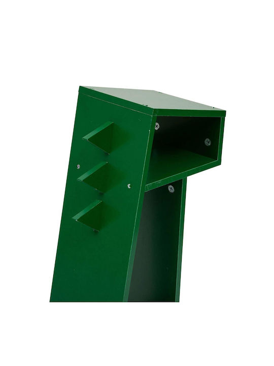 Kids Wooden Bookcase Green 66x22x100cm