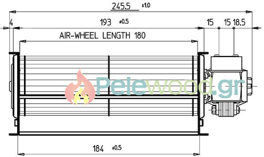 Trial Cross Flow Fan for Pellet Stove