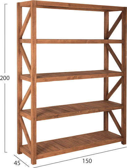 Bibliotecă Kitaku 150x45x200cm Natural Bibliotecă Kitaku 150x45x200cm Natural