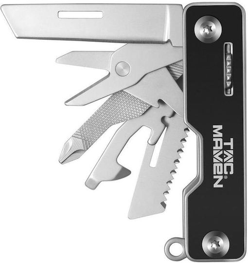 Pentagon Multi-tool Keychain with Blade made of Stainless Steel