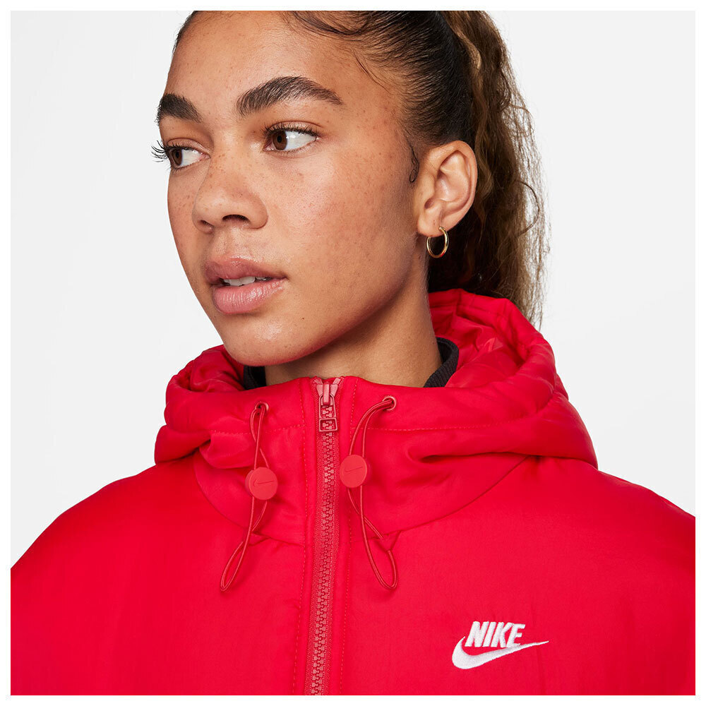 red nike puffer jacket women's