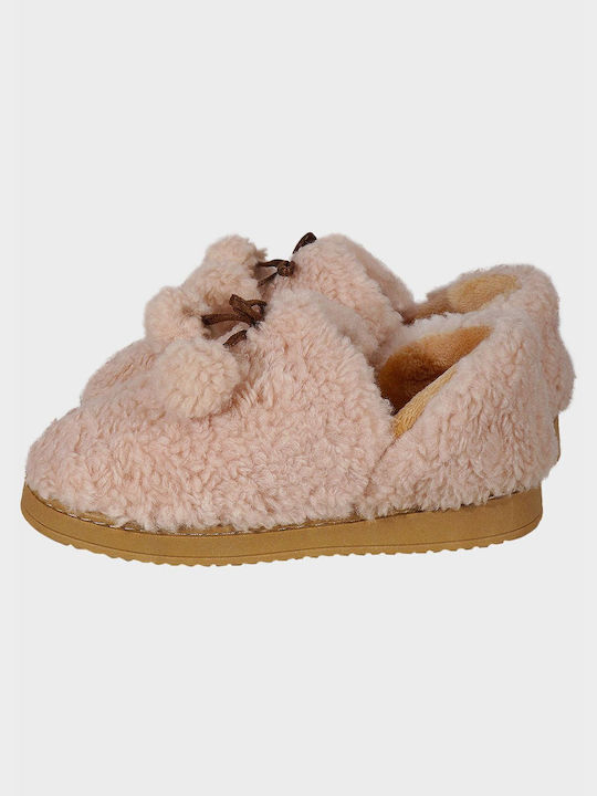 G Secret Closed Women's Slippers With fur in Beige color