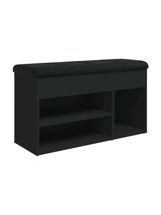 Entry Furniture with Shoe Rack & Bench Black 82x32x45.5cm