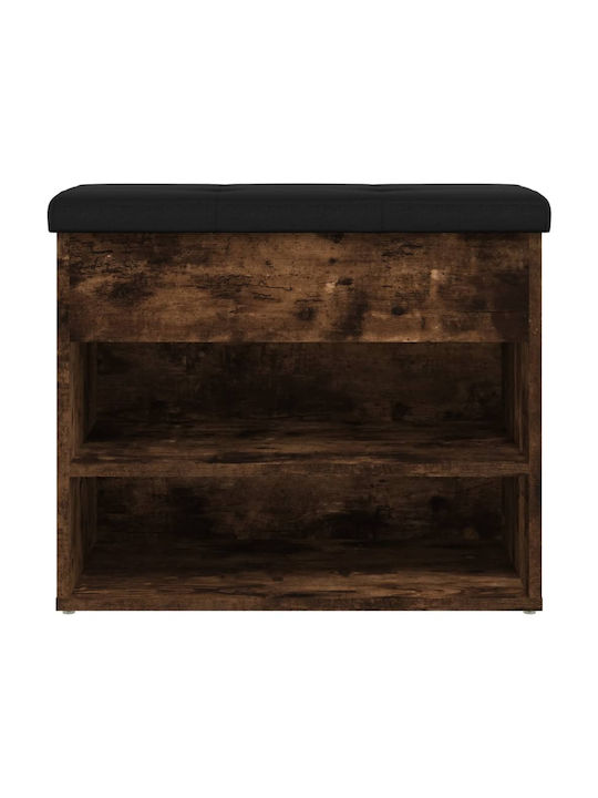 Entry Furniture with Shoe Rack & Bench Smoked Oak 62x32x50cm
