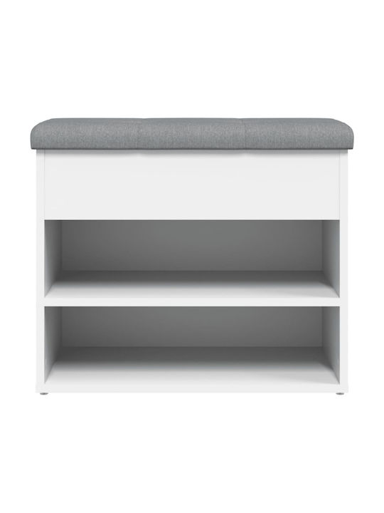 Entry Furniture with Shoe Rack & Bench White 62x32x50cm