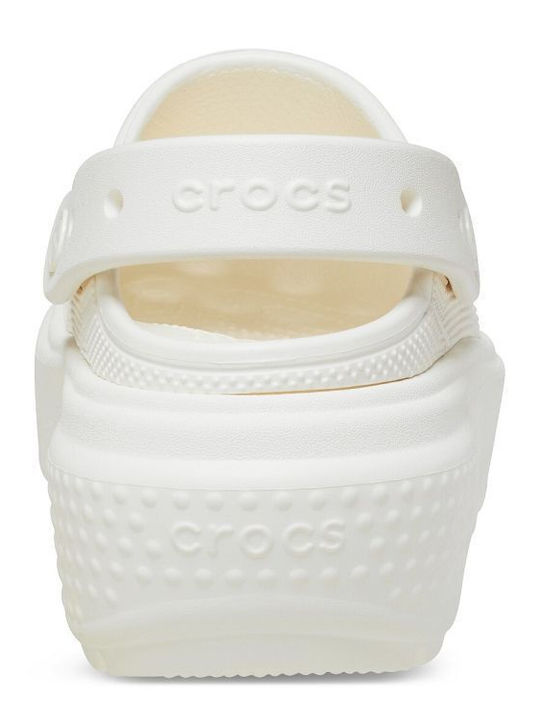 Crocs Stomp Γυναικεία Σαμπό Λευκά