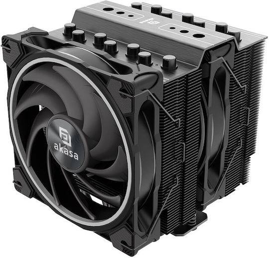 Akasa Soho H7 Dual Ψύκτρα Επεξεργαστή Διπλού Ανεμιστήρα για Socket AM4/AM5/1200/115x/1700 με ARGB Φωτισμό