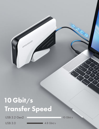 Graugear G-3501-A-10G USB-C Εξωτερικός HDD 4.1TB 2.5" Μαύρο