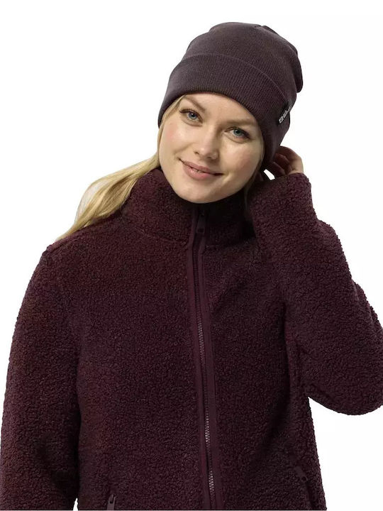 Beanie Unisex Σκούφος με Rib Πλέξη σε Ροζ χρώμα