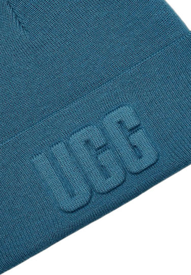 3D Graphic Logo Beanie Beanie Beanie Knitted in Blue color