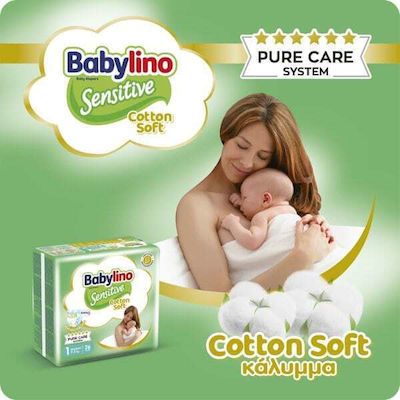 Babylino Tape Diapers Sensitive Cotton Soft Sensitive No. 4+ for 10-15 kgkg 138pcs