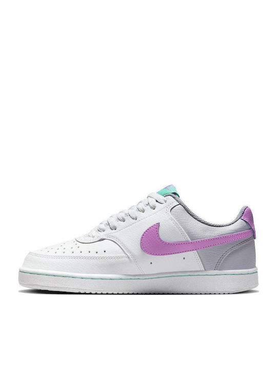 Court Vision Low Next Nature Adidași Pentru Femei Alb / Mov