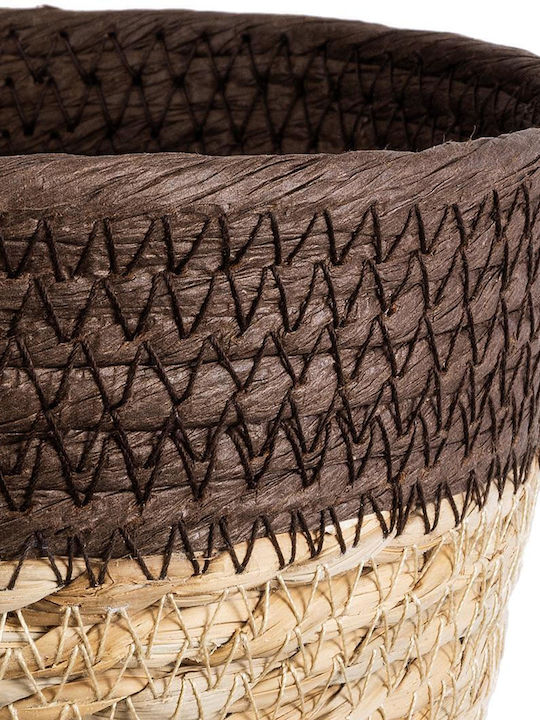 GloboStar Lefkada Κασπώ Rattan Μπεζ με Βάση 18x18x15εκ.