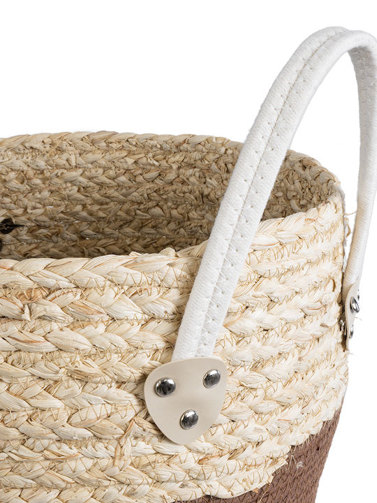 GloboStar Κασπώ Rattan Μπεζ με Βάση 33x33x28εκ.
