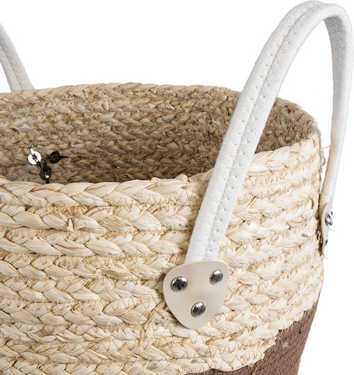 GloboStar Κασπώ Rattan Μπεζ με Βάση 33x33x28εκ.