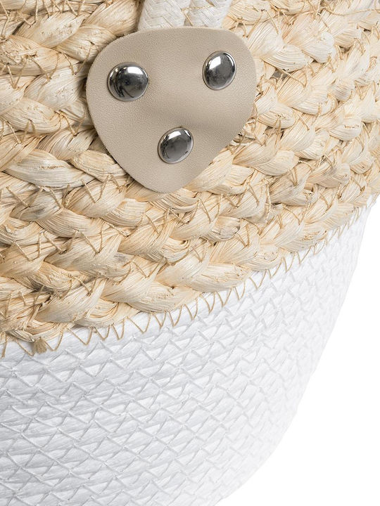 GloboStar Santorini Übertopf Rattan Beige 28x28x24εκ.