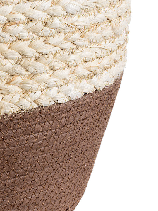 GloboStar Κασπώ Rattan Μπεζ με Βάση 33x33x28εκ.