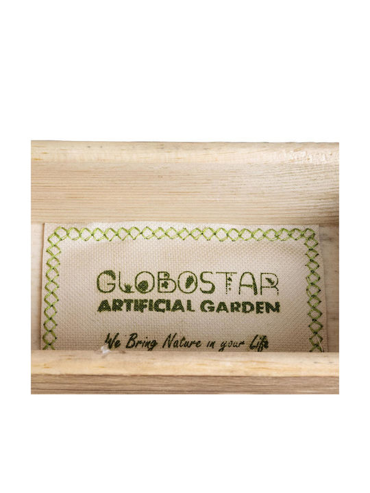 GloboStar Artificial Garden Alsace Κασπώ Ξύλινο Καφέ 18x7.5x27εκ.