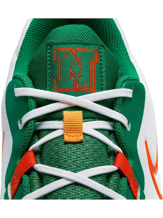 Precision 6 Low Basketball Shoes White / Safety Orange / Malachite / Sundial