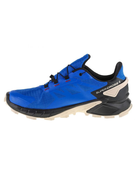 Salomon Supercross 4 GTX Sport Shoes Trail Running Blue Waterproof with Gore-Tex Membrane