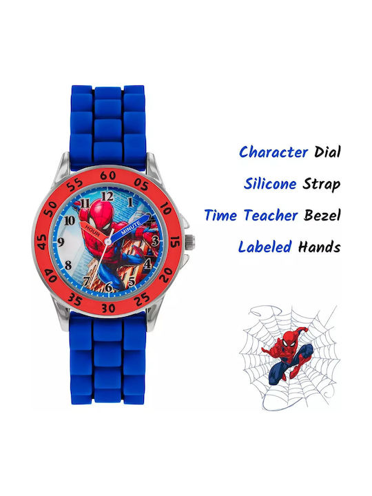Disney Παιδικό Αναλογικό Ρολόι 32mm Spiderman Μπλε