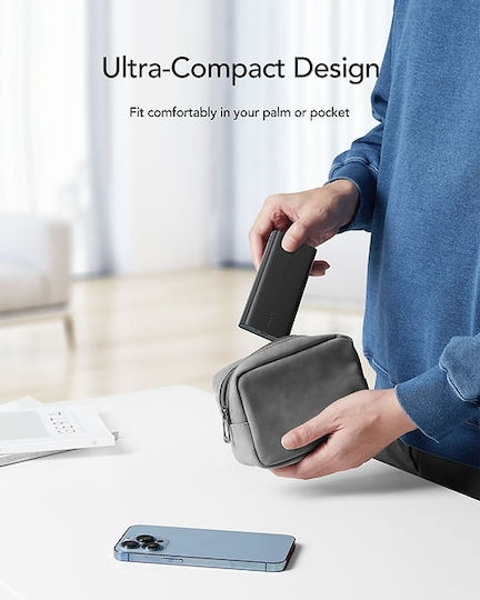 Vrurc W1146 Power Bank 10000mAh 20W με 2 Θύρες USB-A και Θύρα USB-C Power Delivery / Quick Charge 3.0 Μαύρο