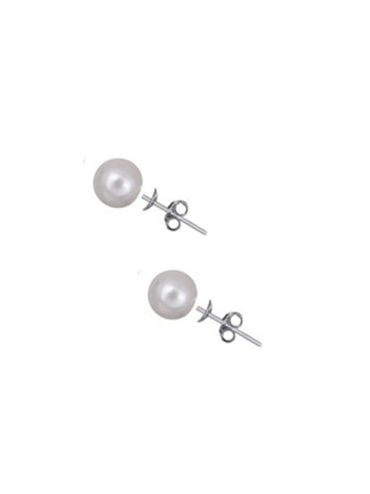 Touch Earrings made of Silver with Pearls