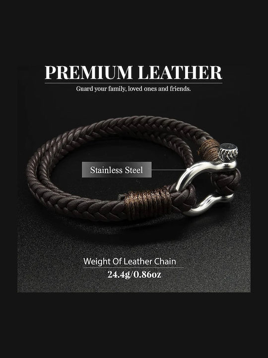 Molf's Men's Bracelet Coffee made of Leather