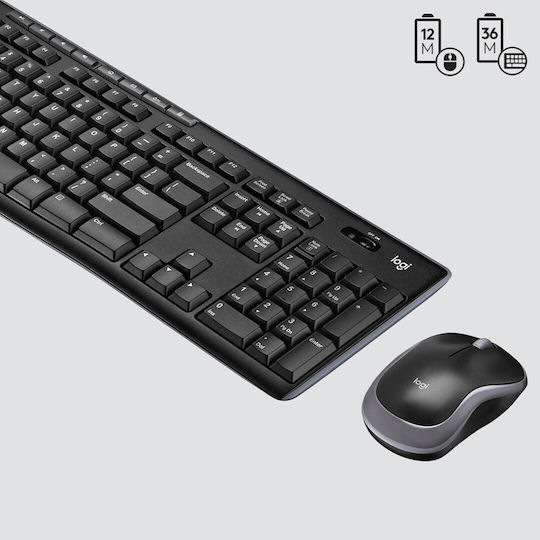 Logitech Wireless Combo MK270 Σετ Πληκτρολόγιο & Ποντίκι International English