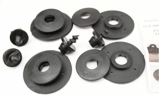 Rezaw Plast Set of Front and Rear Mats 4pcs Tray Type for Dacia Duster II 2018+ Black