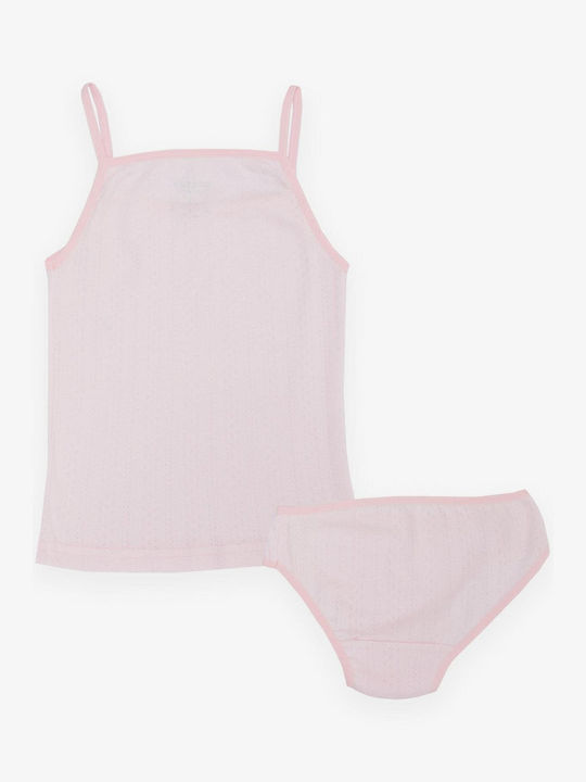 Trendy Shop Kids Briefs and Tank Top Set Pink