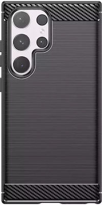 Hurtel Carbon Back Cover Σιλικόνης Ανθεκτικό Μαύρο (Galaxy S24 Ultra)