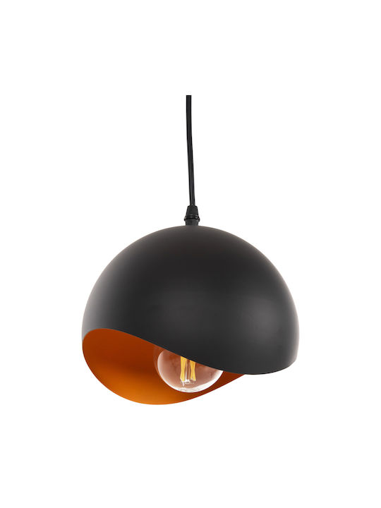 HomeMarkt Κρεμαστό Φωτιστικό Μαύρο με Ντουί E27 20εκ.
