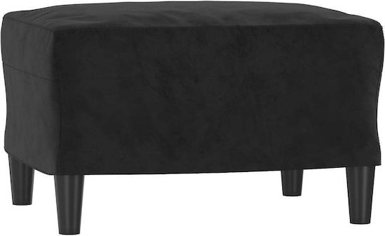 Canapea Cu Trei Locuri Catifea Neagră 198x77x80cm