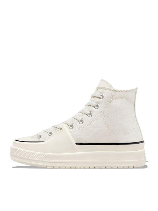 Chuck Taylor All Star Construct Γυναικεία Flatforms Μποτάκια Μπεζ