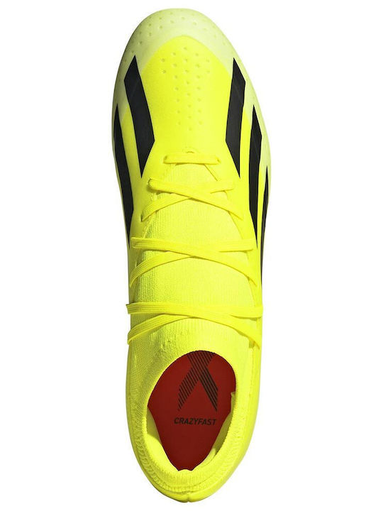 adidas X Crazyfast League Football Shoes with Cleats Team Solar Yellow 2 / Core Black / Ftwr White