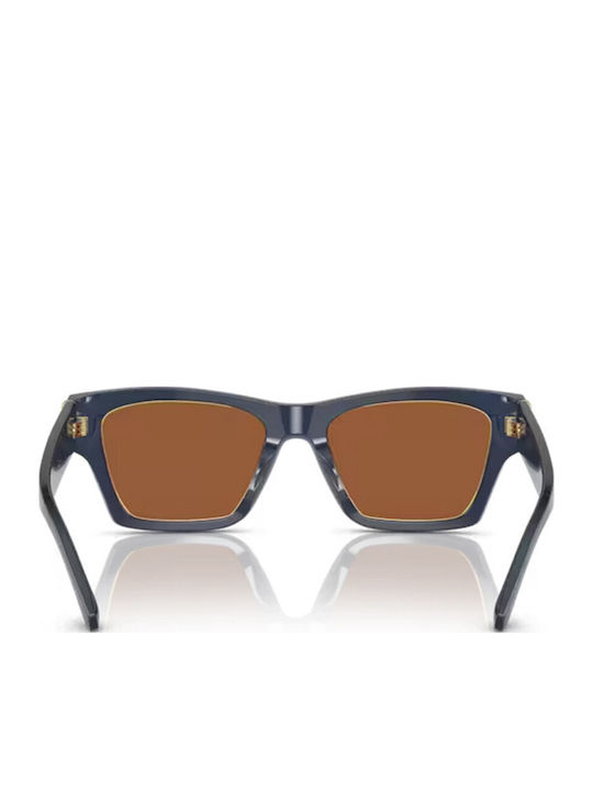 Tory Burch Unisex Sonnenbrille mit Blau Kunststoff Gestell und Braun Linse TY7186U-165673