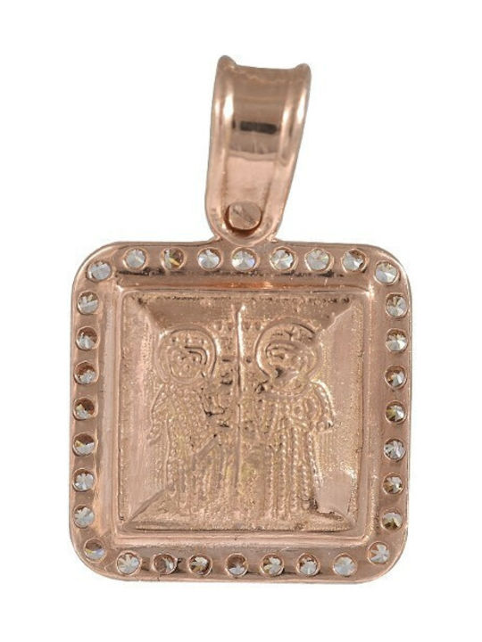 Pendant Kids Talisman Double Sided Constantine from Gold 9K 6004RL1