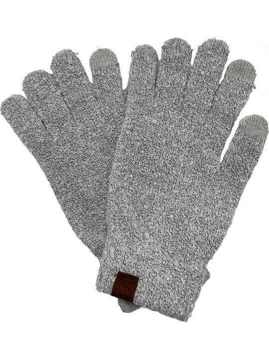 Women's Knitted Touch Gloves Light Grey