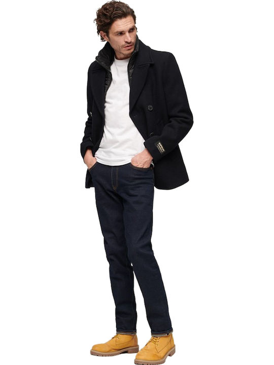Men's Half Coat Blue.
