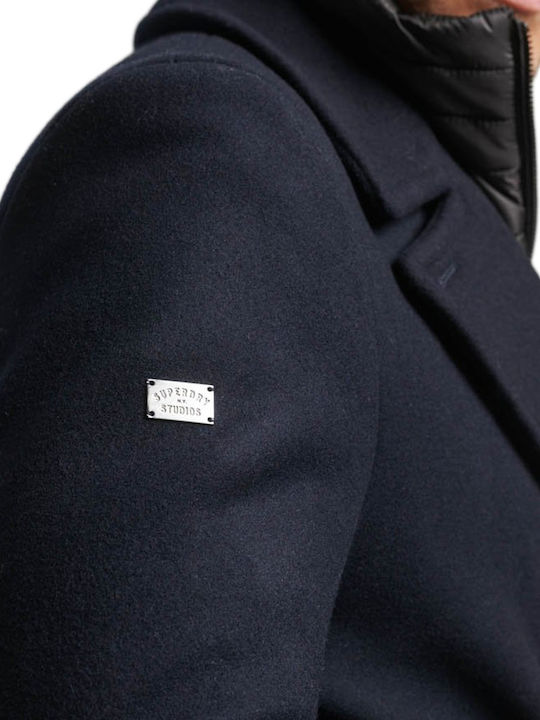 Men's Half Coat Blue.